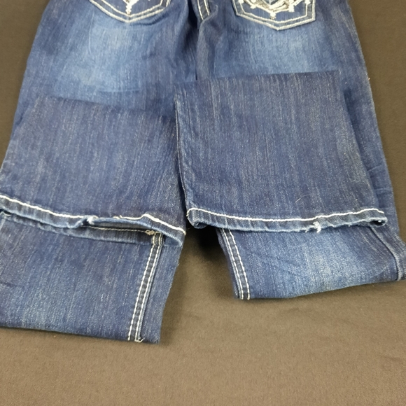 Size 1/2 R Premiere Regular Slim Boot Cut Jeans Sequins Embroidered Denim - Picture 7 of 8